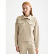 Picture of SCOTCH&SODA WOMEN'S TENCEL UTILITY SWEATSHIRT IN BEIGE 4