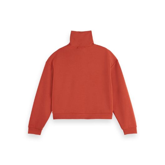 Показвай детайлите за SCOTCH&SODA WOMEN'S TENCEL UTILITY SWEATSHIRT IN RED 2 - FanPoint Снимка на SCOTCH&SODA WOMEN'S TENCEL UTILITY SWEATSHIRT IN RED 2