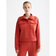 Picture of SCOTCH&SODA WOMEN'S TENCEL UTILITY SWEATSHIRT IN RED 4