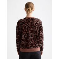 Picture of SCOTCH&SODA WOMEN'S FLOCK ARTWORK REGULAR SWEATSHIRT IN PEACE LEOPARD 5