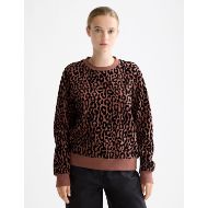 Picture of SCOTCH&SODA WOMEN'S FLOCK ARTWORK REGULAR SWEATSHIRT IN PEACE LEOPARD 4