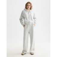 Picture of SCOTCH&SODA WOMEN'S ZIP THROUGH INTERLOCK HOODIE IN LIGHT GREY MELANGE 7