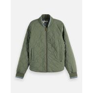 Picture of SCOTCH&SODA WOMEN'S REVERSIBLE QUILTED BOMBER IN THYME 1