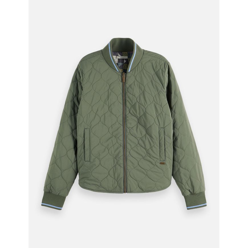 Picture of SCOTCH&SODA WOMEN'S REVERSIBLE QUILTED BOMBER IN THYME
