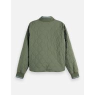 Picture of SCOTCH&SODA WOMEN'S REVERSIBLE QUILTED BOMBER IN THYME 2