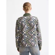 Picture of SCOTCH&SODA WOMEN'S REVERSIBLE QUILTED BOMBER IN THYME 7