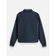 Picture of SCOTCH&SODA WOMEN'S REVERSIBLE QUILTED BOMBER IN SKY CAPTAIN 2