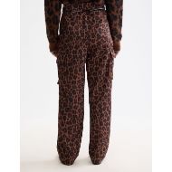 Picture of SCOTCH&SODA WOMEN'S FAYE HIGH-RISE TAPERED LEG SATIN CARGO PANT IN PEACE LEOPARD 5