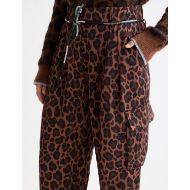 Picture of SCOTCH&SODA WOMEN'S FAYE HIGH-RISE TAPERED LEG SATIN CARGO PANT IN PEACE LEOPARD 6