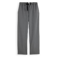 Picture of SCOTCH&SODA WOMEN'S EZRA - HIGH RISE DRAWSTRING PANT IN DARK GREY MELANGE 1