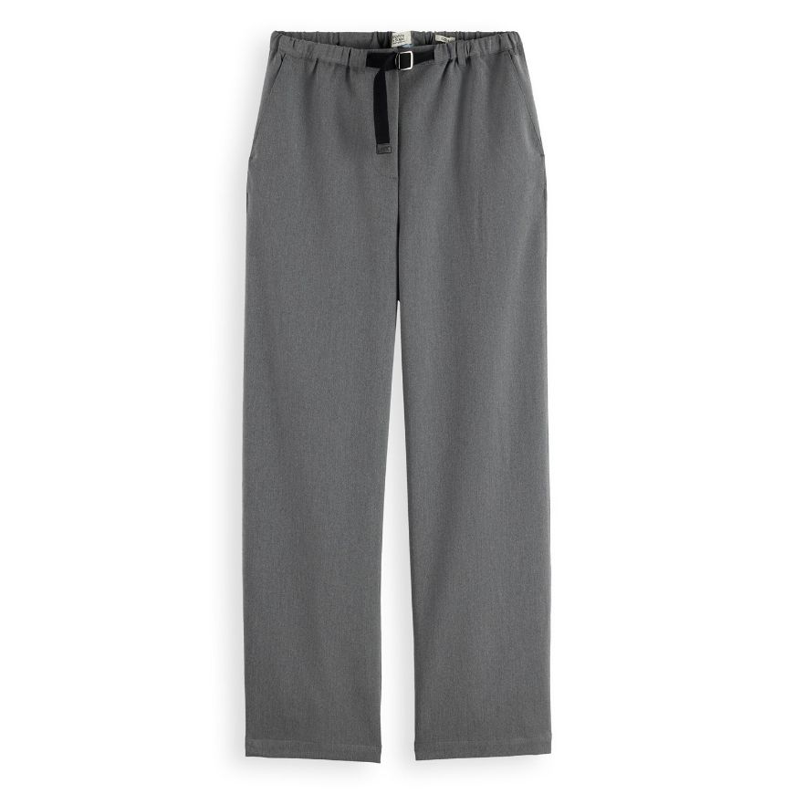 Picture of SCOTCH&SODA WOMEN'S EZRA - HIGH RISE DRAWSTRING PANT IN DARK GREY MELANGE