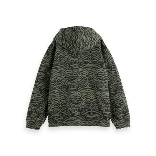 Показвай детайлите за SCOTCH&SODA WOMEN'S ALL OVER PRINTED HOODIE IN IKAT FEATHER THYME 2 - FanPoint Снимка на SCOTCH&SODA WOMEN'S ALL OVER PRINTED HOODIE IN IKAT FEATHER THYME 2