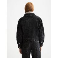 Снимка на SCOTCH&SODA WOMEN'S BLACK DENIM TEXTURED OVERSIZED JACKET - BLACK SNOW 5
