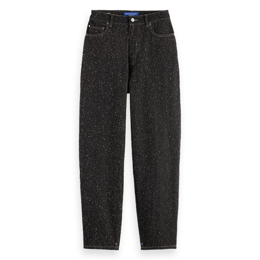 Picture of SCOTCH&SODA WOMEN'S THE TIDE BALLOON JEANS - BLACK SNOW