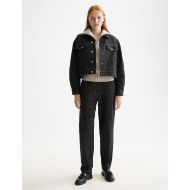 Picture of SCOTCH&SODA WOMEN'S THE TIDE BALLOON JEANS - BLACK SNOW 7