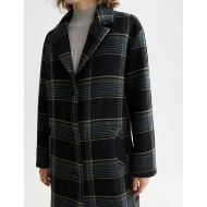 Picture of SCOTCH&SODA WOMEN'S RELAXED SINGLE BREASTED WOOL COAT IN METEORITE CHECK 6