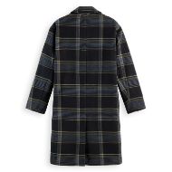 Picture of SCOTCH&SODA WOMEN'S RELAXED SINGLE BREASTED WOOL COAT IN METEORITE CHECK 2