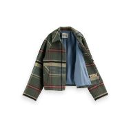 Picture of SCOTCH&SODA WOMEN'S BOXY SHIRT JACKET IN THYME CHECK 3