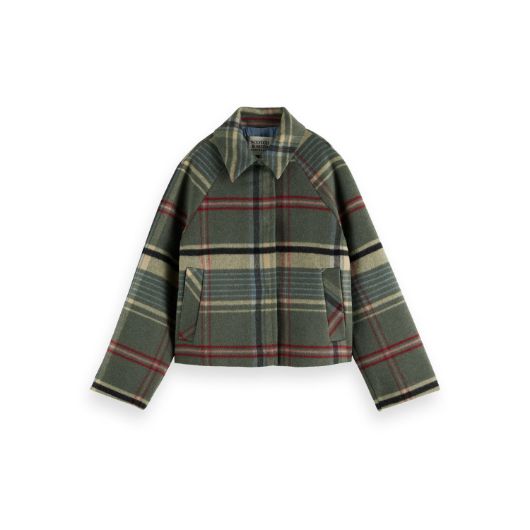 Показвай детайлите за SCOTCH&SODA WOMEN'S BOXY SHIRT JACKET IN THYME CHECK 1 - FanPoint Снимка на SCOTCH&SODA WOMEN'S BOXY SHIRT JACKET IN THYME CHECK 1