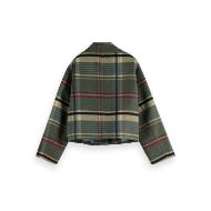 Picture of SCOTCH&SODA WOMEN'S BOXY SHIRT JACKET IN THYME CHECK 2