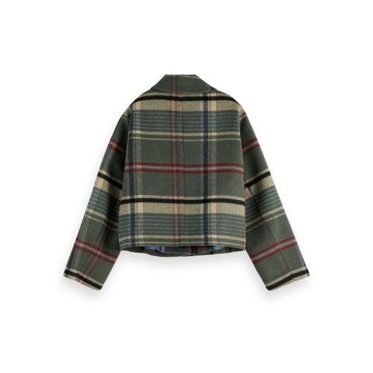 Показвай детайлите за SCOTCH&SODA WOMEN'S BOXY SHIRT JACKET IN THYME CHECK 2 - FanPoint Снимка на SCOTCH&SODA WOMEN'S BOXY SHIRT JACKET IN THYME CHECK 2