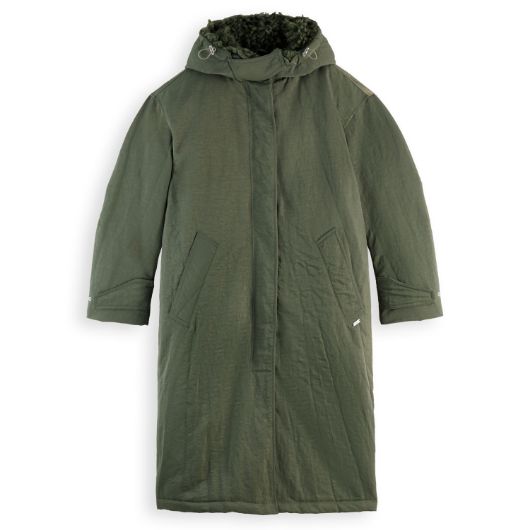 Показвай детайлите за SCOTCH&SODA WOMEN'S 2 IN 1 PARKA IN THYME 1 - FanPoint Снимка на SCOTCH&SODA WOMEN'S 2 IN 1 PARKA IN THYME 1