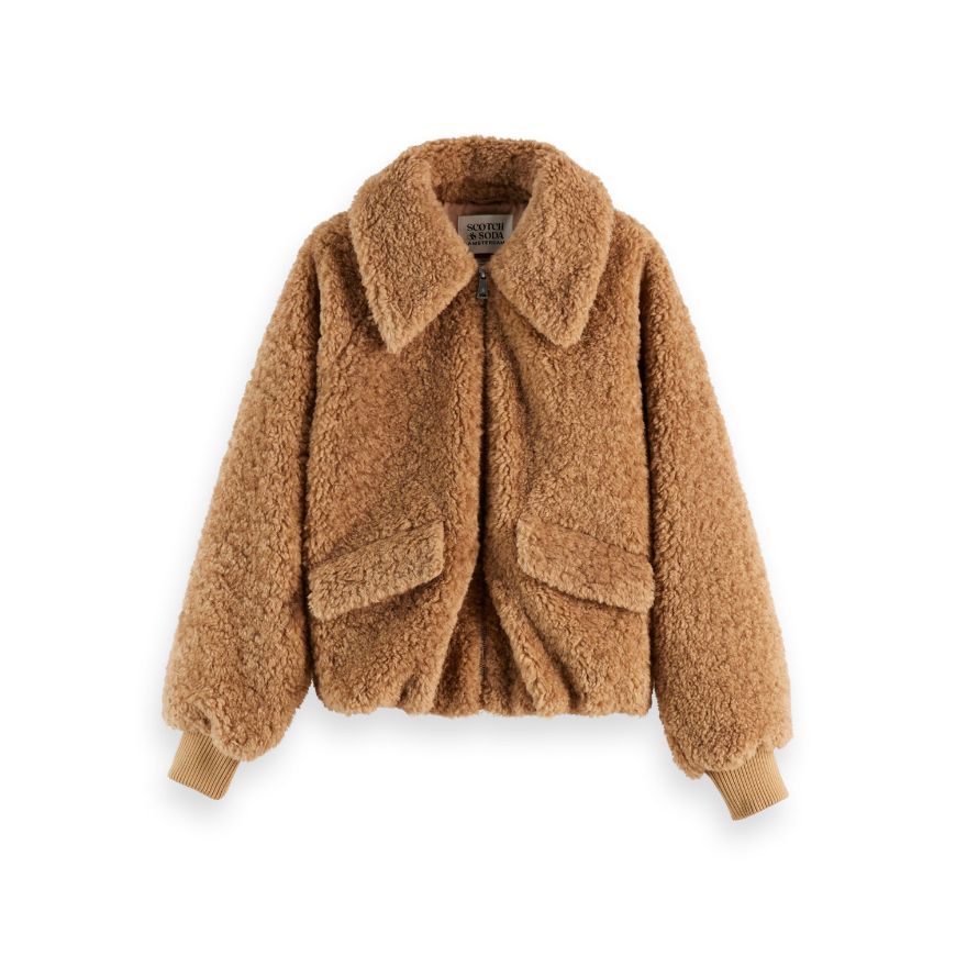 Снимка на SCOTCH&SODA WOMEN'S TEDDY BOMBER IN TANNIN