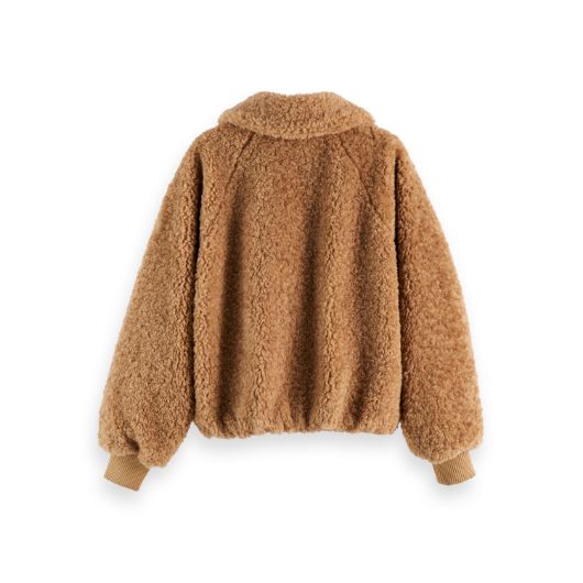 Показвай детайлите за SCOTCH&SODA WOMEN'S TEDDY BOMBER IN TANNIN 2 - FanPoint Снимка на SCOTCH&SODA WOMEN'S TEDDY BOMBER IN TANNIN 2