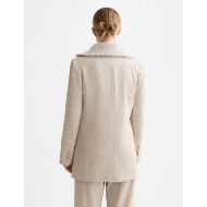 Picture of SCOTCH&SODA WOMEN'S GABARDINE SINGLE BREASTED BLAZER IN PLAZA TAUPE 5