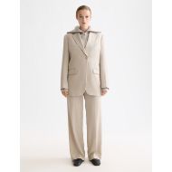 Picture of SCOTCH&SODA WOMEN'S GABARDINE SINGLE BREASTED BLAZER IN PLAZA TAUPE 7