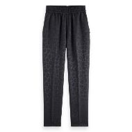 Picture of SCOTCH&SODA WOMEN'S MAIA - MID RISE TAPERED LEG JACQUARD PANT IN METEORITE 1