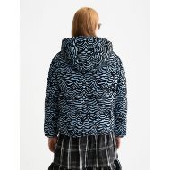 Picture of SCOTCH&SODA WOMEN'S HOODED PUFFER IN IKAT FEATHER BLUE 5