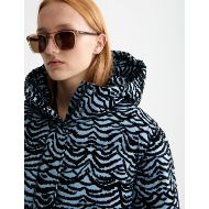 Picture of SCOTCH&SODA WOMEN'S HOODED PUFFER IN IKAT FEATHER BLUE 6