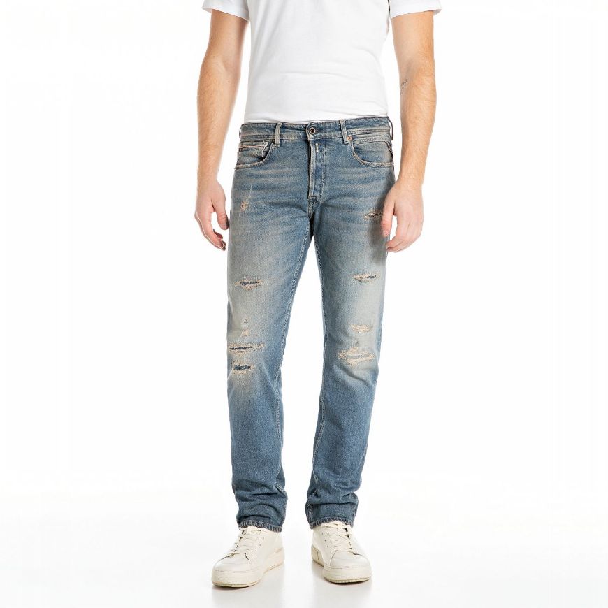 Снимка на REPLAY МЪЖКИ GROVER STRAIGHT-FIT ДЕНИМ 12 OZ RED CAST INDIGO COMFORT DENIM В СИНЬО