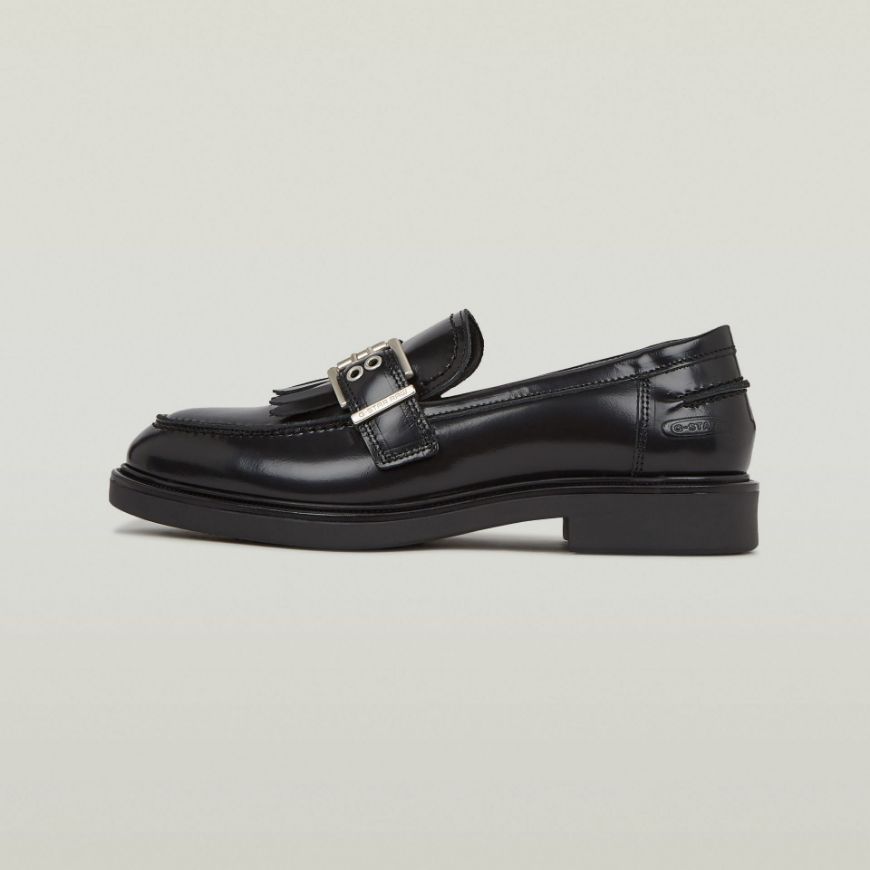 Picture of G-STAR WOMEN'S VACUM LF BOX LEATHER LOAFERS IN BLACK