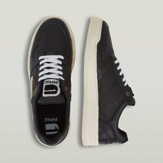 Show details for G-STAR MEN'S GRID LEATHER SNEAKERS IN BLACK 2 - FanPoint Picture of G-STAR MEN'S GRID LEATHER SNEAKERS IN BLACK 2