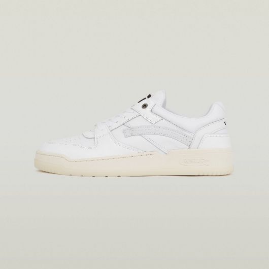 Show details for G-STAR MEN'S GRID LEATHER SNEAKERS IN WHITE 1 - FanPoint Picture of G-STAR MEN'S GRID LEATHER SNEAKERS IN WHITE 1