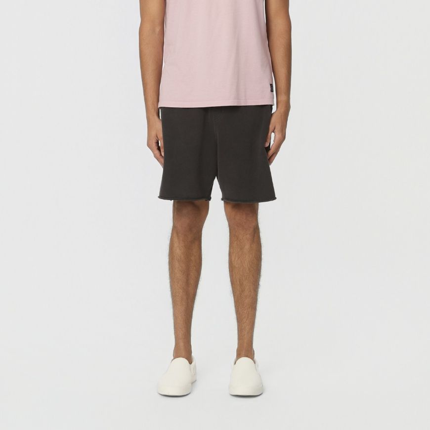 Picture of DIRTY LAUNDRY MEN'S RAW EDGES SWEATBERMUDA IN VINTAGE BLACK