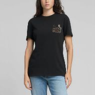 Picture of REPLAY WOMEN'S REGULAR-FIT COTTON T-SHIRT WITH SMALL PRINT IN BLACK 1