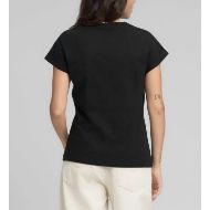 Picture of REPLAY WOMEN'S JERSEY T-SHIRT WITH REPLAY ROSE PRINT IN BLACK 2