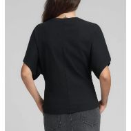 Picture of REPLAY WOMEN'S SLIM-FIT HEAVY COTTON T-SHIRT IN BLACK 2