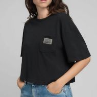 Снимка на REPLAY ДАМСКА БЛУЗА CROPPED OVERSIZED С ДЖОБ НА ГЪРДИТЕ В ЧЕРНО 2