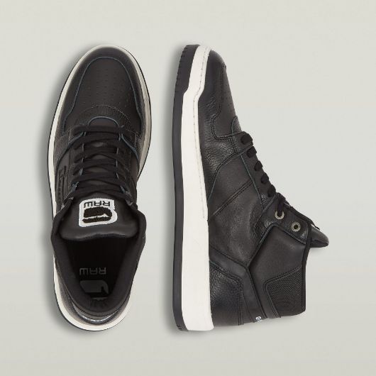Show details for G-STAR MEN'S GRID MID LEATHER SNEAKERS IN BLACK 2 - FanPoint Picture of G-STAR MEN'S GRID MID LEATHER SNEAKERS IN BLACK 2