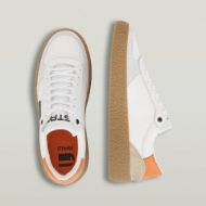 Picture of G-STAR MEN'S AUGUR BASIC SNEAKERS IN OFF WHITE/ORANGE 2