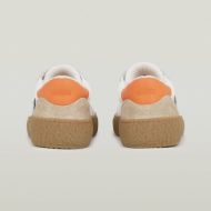 Picture of G-STAR MEN'S AUGUR BASIC SNEAKERS IN OFF WHITE/ORANGE 5