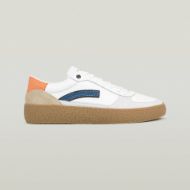 Picture of G-STAR MEN'S AUGUR BASIC SNEAKERS IN OFF WHITE/ORANGE 4