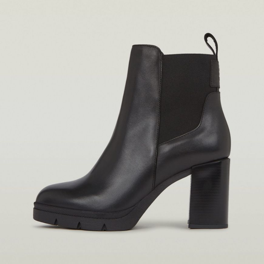Picture of G-STAR WOMEN'S JORDIN LEATHER BOOTS IN BLACK