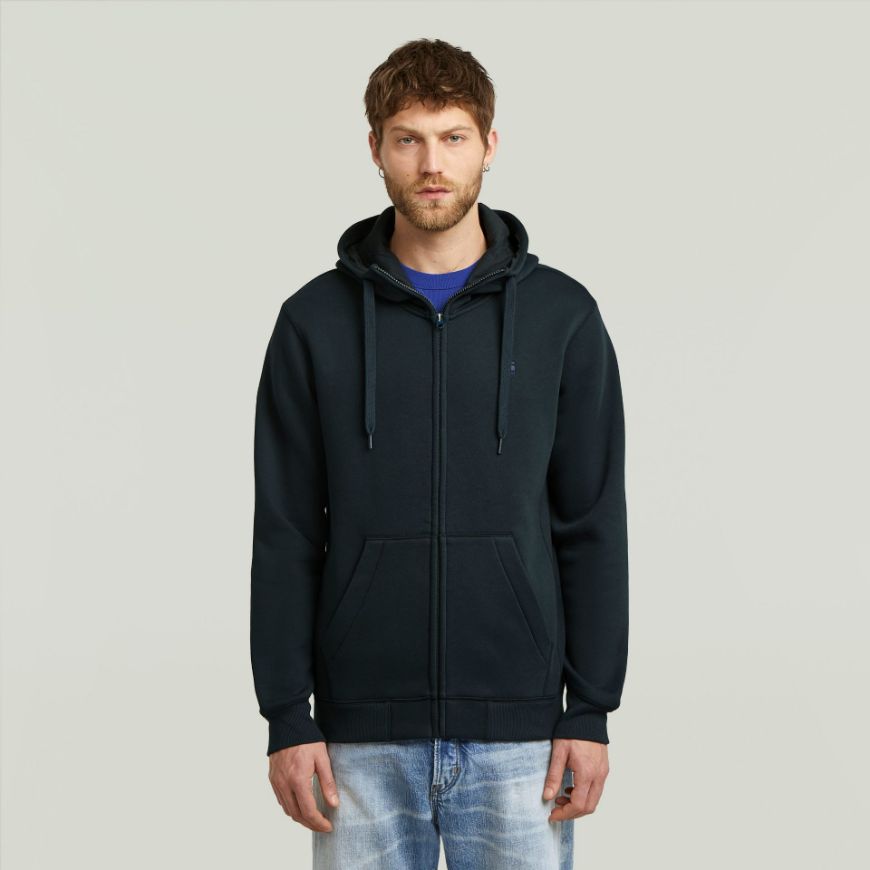 Picture of G-STAR MEN'S PREMIUM CORE HOODED ZIP SWEATER IN DARK BLUE