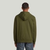 Picture of G-STAR MEN'S SCRIPT HALF ZIP HOODED SWEATER IN GREEN 2