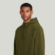 Picture of G-STAR MEN'S SCRIPT HALF ZIP HOODED SWEATER IN GREEN 4